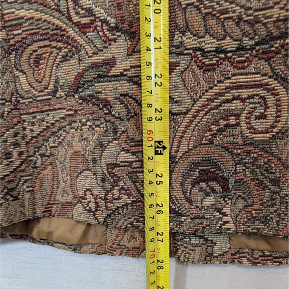 Vintage Tapestry Vest Brown Floral Paisley White Stag - Tagless /See Photos - XL - Picture 9 of 16